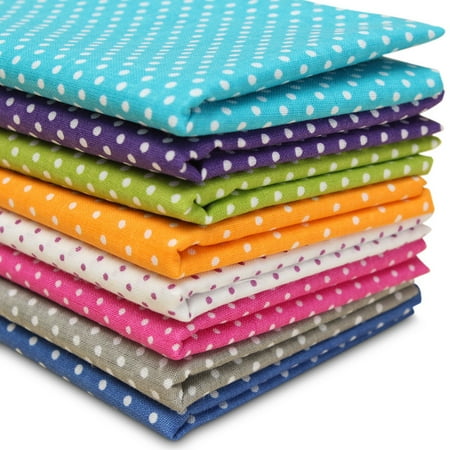 Fabric High Point Nc 7pcs Cotton Cloth Textile Craft Fabric Bundle Patchwork Fabric DIY Sewing Quilting Wave Point Pattern 20' x 20'' ()