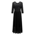 thumbnail image 3 of KaLI_store Women's Formal Dresses Women Vintage Dresses, Modest Bridesmaid Dress, Formal Prom Tea Dress Black,M, 3 of 4