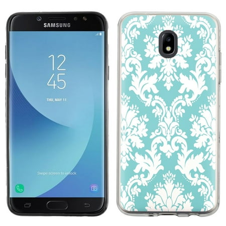 - For Samsung Galaxy J7 Crown / J7 Aura Case, OneToughShield ® TPU Gel Protective Slim-Fit Phone Case - Victorian White/Teal