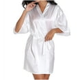 thumbnail image 1 of DPTALR Robes de Maison en Soie Simulée Couleur Unie Décontractées pour Femmes, 1 of 6