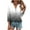 Gray, variant on TKLPEHG Tops for Women Trendy Summer Lightweight Gradient Color Graphic Tee Casual Loose Going Out Tops Button V Neck Tunic Shirts 3/4 Sleeve T Shirts Blouse(Blue,L)