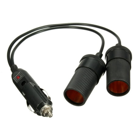 Double Cigarette Lighter Socket - Double 2 Way Power Dual Car Cigarette Lighter 12V 24V Socket Plug Adaptor Adapter Charger Universal Vehicle SUV Van Truck US MATCC NEW