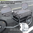 thumbnail image 3 of S-HOME Heavy Duty Aluminum Bike Cargo Trailer, 20" Wheels, 220 lbs Capacity Luggage Cart for Groceries and Cycling Travel，Black+Gery, 3 of 13