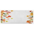 thumbnail image 1 of Harvest Kitchen Mat, Colorful Seasonal Maple Aspen Leaves Frame Fall Foliage Environment Nuts Butterfly, Plush Decorative Kitchen Mat with Non Slip Backing, 47" X 19", Multicolor, by Ambesonne, 1 of 1