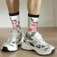 thumbnail image 6 of Disketp Flamingo Flower Unisex Crew Socks Lightweight Breathable Ventilation Ankle Socks, Mid-calf socks for Daily, 6 of 6