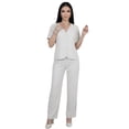 thumbnail image 1 of Conjunto 2 Piezas. Blusa de Manga Corta con Botones y Pantalón Recto de Moda, Look Sofisticado para Mujer, 1 of 5