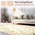 thumbnail image 2 of ODIKA 2'x3' Machine Washable Non-Slip Area Rug, Contemporary Chic with Intricate Floral Patterning High Traffic Rug, Beige, 151153, 2 of 7
