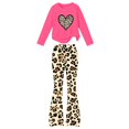 thumbnail image 6 of Cethrio Girls Graphic Outfit Sets, Spring Fall Outdoor Long Sleeve 2 Piece Girls' Clothing Sets Hot Pink Size 11-12 T, 6 of 7