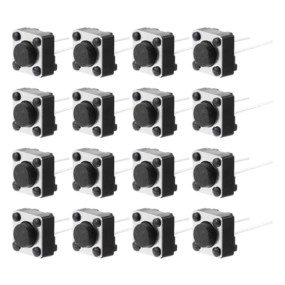 LEORX Breadboard Kit 100Pcs Black Tactile Button Switches for Electronic Projects