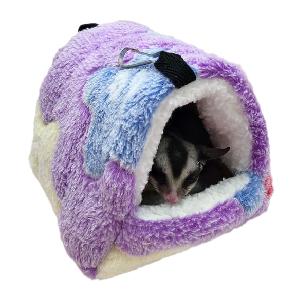 Lovely Pet Hammock Plush Soft Winter Warm Hanging Nest Sleeping Bed Small Pets Hamster Squirrel Chinchilla House