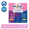 One A Day Pre-Pregnancy Multivitamin, Prenatal Vitamins, 30+30 Count