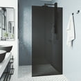 thumbnail image 3 of VIGO Zenith 34 in. W x 74 in. H Frameless Fixed Shower Screen Door in Matte Black with 3/8 in. (10mm) Clear Glass, 3 of 10