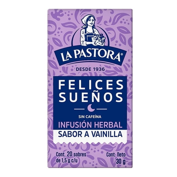 Té La Pastora Estilo de Vida infusión herbal  Felices sueños con 20 sobres