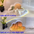 thumbnail image 2 of Kicbertin Tulip Night Light Mirror,DIY Tulip Cloud Desk Lamp LED Handmade Tulip Table Lamp Desktop Decoration Ornaments, Bedside Lamp for Couple, Friends, Children - Pink, 2 of 9