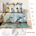 thumbnail image 5 of Colorful Birds Oil Painting Blanket Soft Cozy Warm Throw Blanket for Couch, Plush Fuzzy Flannel Fleece Blankets for Sofa, Retro Spring Birds Animals Bed Blankets Lightweight Gifts for Women, 30"x40", 5 of 9