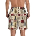 thumbnail image 3 of Kdxio Rustic Plaid Forest Lodge Pattern Mens Casual Shorts - Drawstring Summer Beach Sports Shorts for Men, 3 of 5