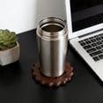 thumbnail image 4 of Tauxra Solid Wood Coffee Cup Coaster Set of 1 3.5 Inch Round Heat Resistant Table Protector for Hot Drinks Mugs Aromatherapy Candles Kitchen Dining Room, 4 of 6
