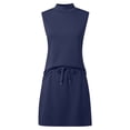 thumbnail image 4 of Women's Casual Half High Collar Vest And High Waist Skirt Pants Set Summer Outfits for Women Casual Outfits, 4 of 7