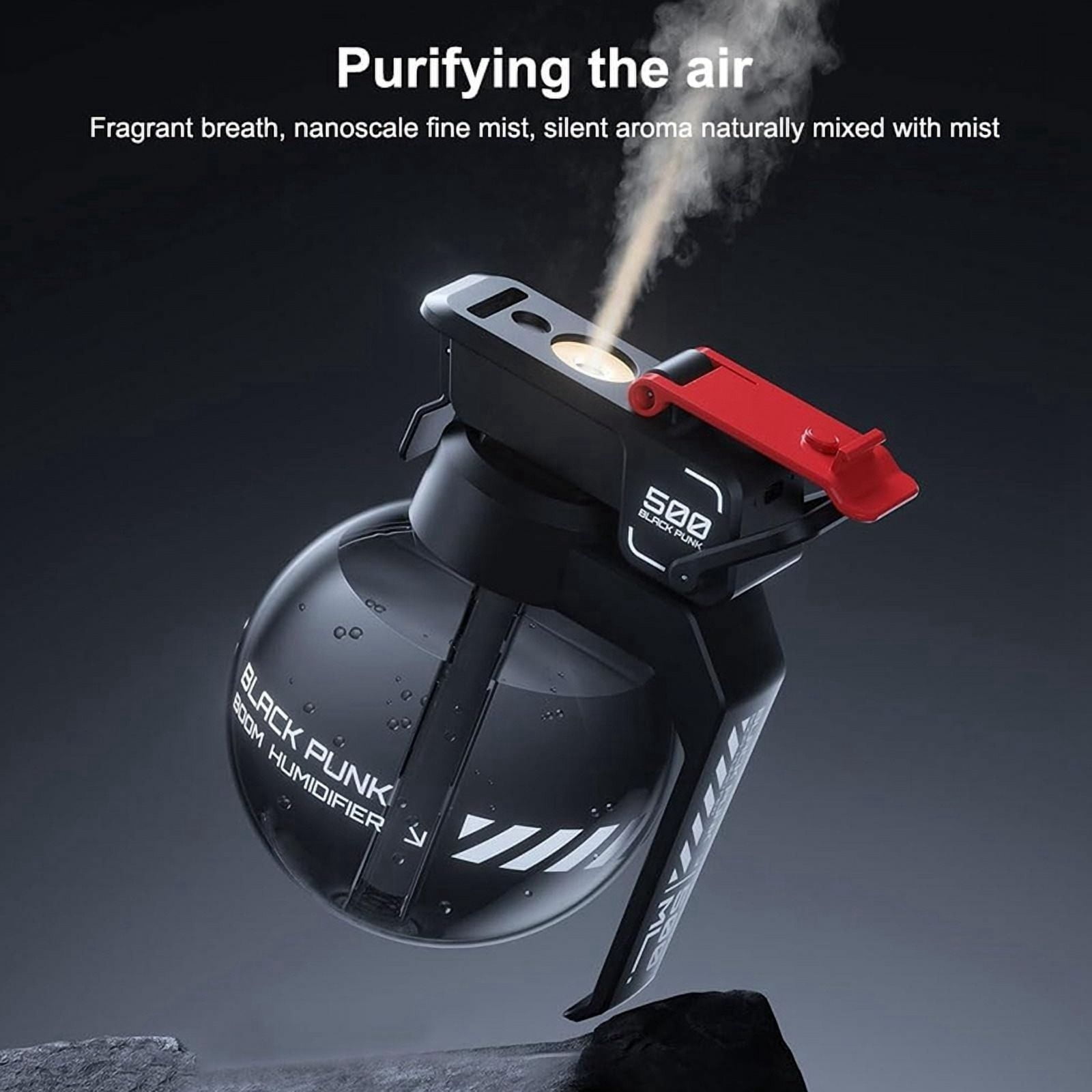 Humidifier, Gaming Desktop Decoration Portable Essential Oil Diffuser, USB Charging Suitable for Travel C