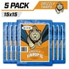 B-Air Grizzly Tarp, 8 x 8 Weave, Multi Purpose Waterproof Tarp, 15X15, Blue, Pack of 5
