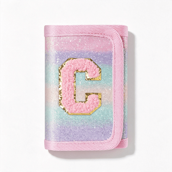 AOMRCOL Novelty Wallets for Kids Girls Trifold Wallet with Magic Sticker Coin Pocket for Sport Teen Birthday&Christmas Gifts Pink-C Wallet for Girls