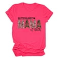 thumbnail image 1 of YDLCAFD Easter Womens Solid Color Large Loose Round Neck Funny Printed Short Sleeved T Shirt, 1 of 2