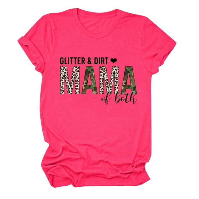 YDLCAFD Easter Womens Solid Color Large Loose Round Neck Funny Printed Short Sleeved T Shirt