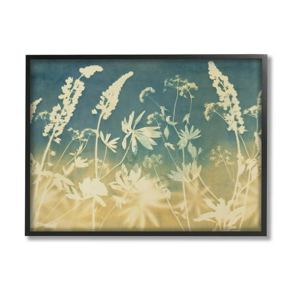 Stupell Industries Modern Flower Meadow Botanicals Graphic Art Black Framed Art Print Wall Art, Design by Liz St. Andre