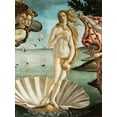 thumbnail image 2 of Botticelli, Sandro 19x24 White Modern Wood Framed Museum Art Print Titled - La nascita di Venere (detail), 2 of 4