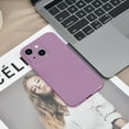 thumbnail image 5 of Case Compatible with iPhone 14 Plus 6.7 Inches, Straight Edge Fine Hole Soft Liquid Silica Gel  Grade Shockproof Fingerprint Protection(Cherry Blossom Purple), 5 of 14