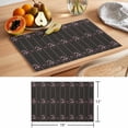 thumbnail image 6 of Spring Floral Placemats Set of 12 Vintage Bohemia Flowers Leaves Bows Black Place Mats Indoor Wipeable Table Mats Washable Cloth Dining Table Placemats for Kitchen Holiday Party Home Decor 13x19 Inch, 6 of 9