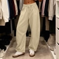 thumbnail image 4 of Gym Sweatpants Women Zaewscy Women's Solid Color Elastic High Waist Wide Leg Sports Curved Knife Sweatpants With Casual Loose Jogging Pants With Pockets Sports Pants, 4 of 9