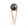 thumbnail image 3 of ANGARA Solitaire Tahitian Cultured Pearl Double Shank Ring in 14K Rose Gold for Women | June Birthstone, Birthday, Anniversary, Jewelry Gift for Women | Pearl Ring, 3 of 8