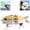 A, variant on Glide Bait for Bass Fishing, Multi-Jointed Swimbait Wobbler, White Glide Baits with Soft Rubber Fins