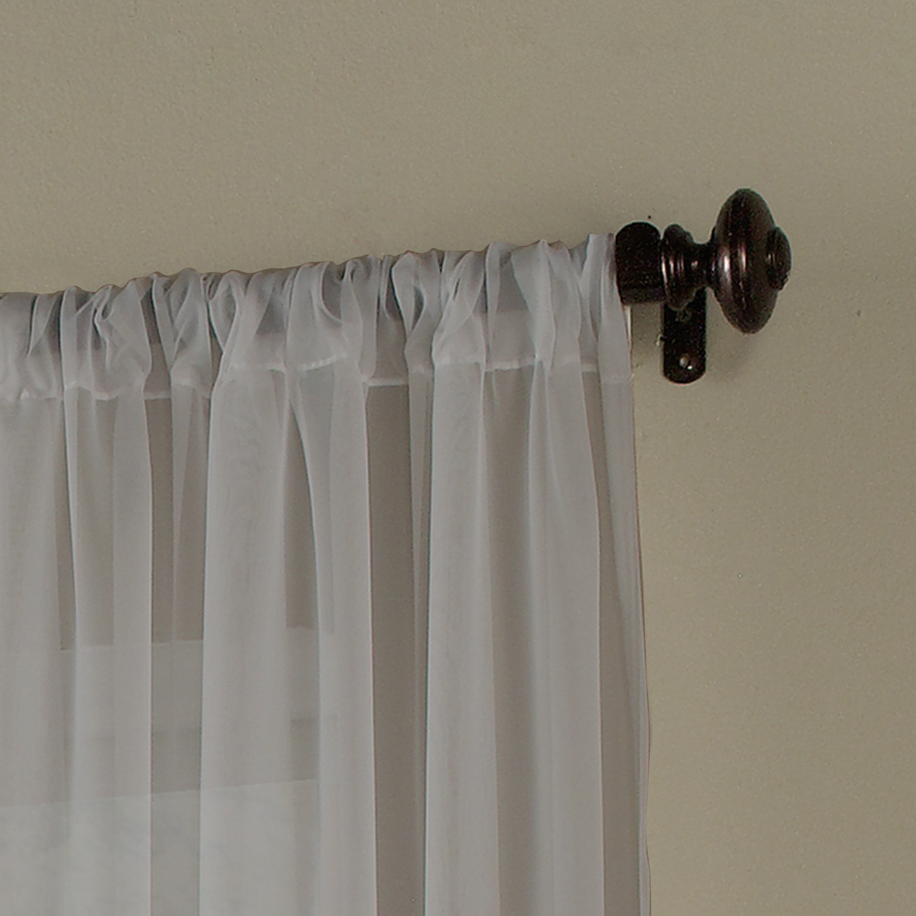 Curtainworks Soho Voile Indoor Polyester Sheer Poletop Single Panel, Silver, 59" x 132"