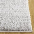 thumbnail image 4 of SAFAVIEH Rumi Barrett Striped Polyester Shag Area Rug, Light Gray/Ivory, 8' x 10', 4 of 8