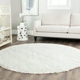 thumbnail image 2 of SAFAVIEH California Plush Solid Shag Area Rug, White, 3' x 3' Round, 2 of 12