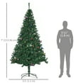 thumbnail image 3 of HOMCOM 7FT Christmas Tree Leaf Holiday Seasonal Indoor Metal Stand, 3 of 10