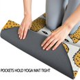 thumbnail image 3 of Cute Yellow Hedgehog Pattern Hot Yoga Mat Towel Non Slip for Hot Yoga - Quick-Drying Yoga Mat Cover with 4 Corner Pockets with Travel Bag - Hot Yoga Towel Non Slip Grip Moisture Wicking Sweat 70"x26", 3 of 6