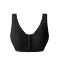thumbnail image 1 of ManxiVoo Plus Size Supportive Tank Top Bra Front Closure Full Coverage Non Padded Comfort Underwire Free Design L Size Black, 1 of 9