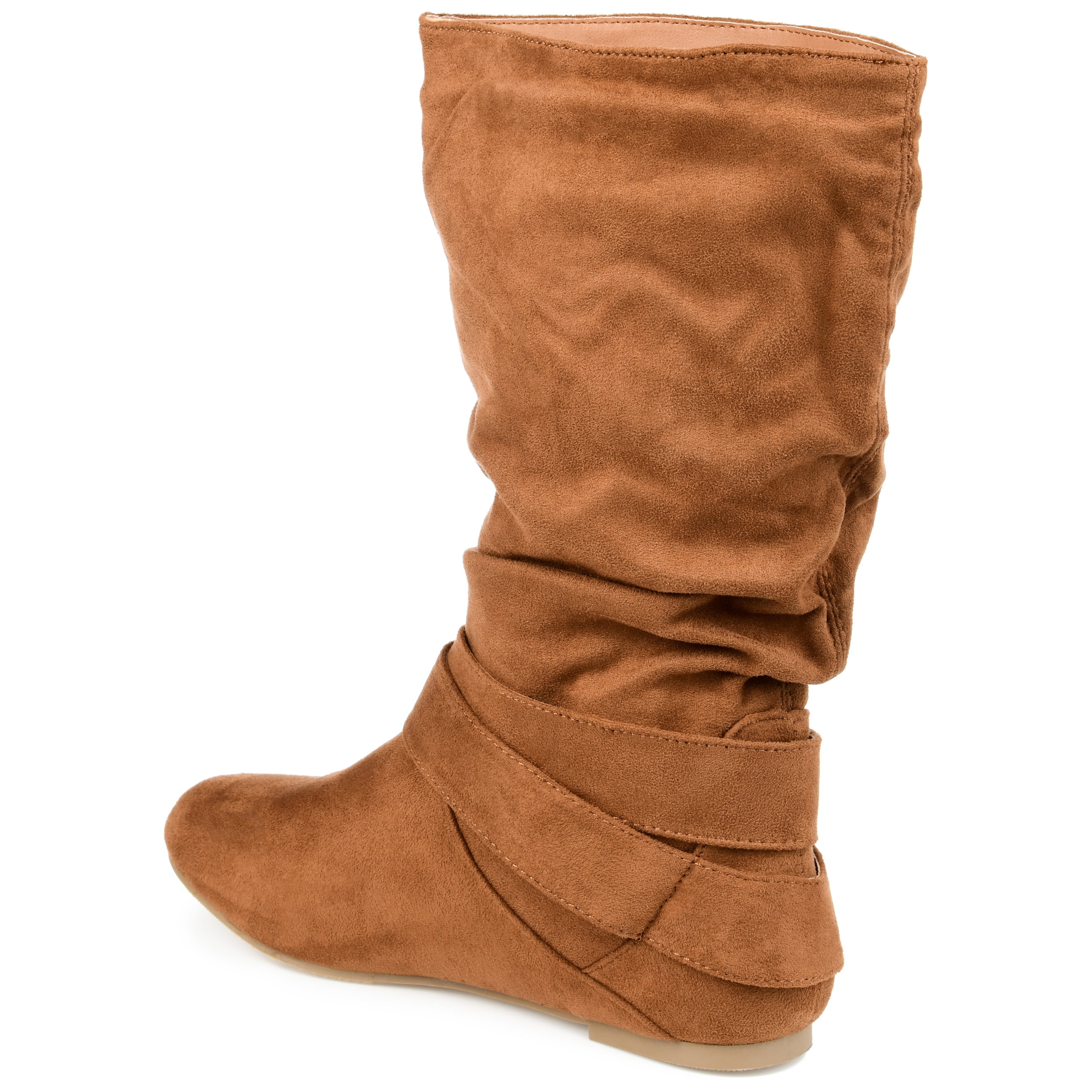 Journee Womens Shelley-6 Wide Calf Round Toe Mid Calf Boots