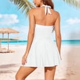 thumbnail image 4 of Maillot de Bain pour Femmes, Robe de Bain à Blocs de Couleur avec Coussinets Intégrés, une-Pièce Décontractée pour Plage et Piscine, 4 of 7