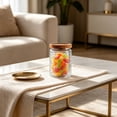 thumbnail image 6 of JHyouerji Clear Glass Sealed Canister 4x5x4 Inch,Food Safe Storage Vessel for Coffee Tea Candy Dry Grains Kitchen Counter Pantry Organizer, 6 of 7