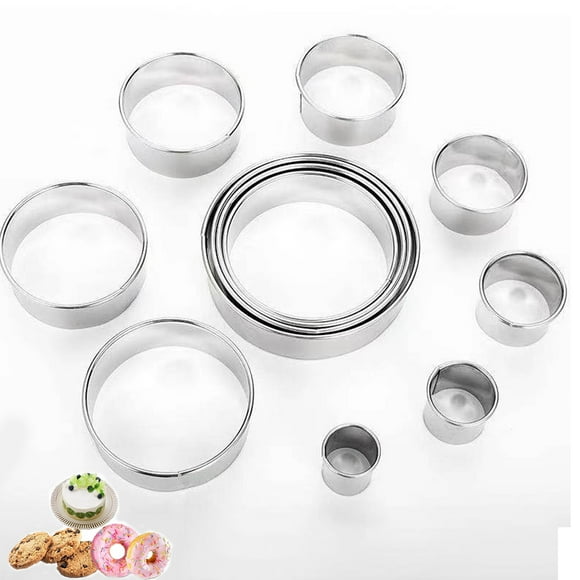 Gourmet Artisan: Easy to Clean Donut Cutter Set, Stainless Steel Circle Cutters for Professional Quality Baking Experiences