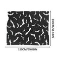 thumbnail image 7 of Vggrvlo Up to 25% Off Halloween Halloween Themed Throw Blanket Black Halloween Bat Throw Blanket Soft Plush Throw Embroidered for Couch, Bed, 7 of 7