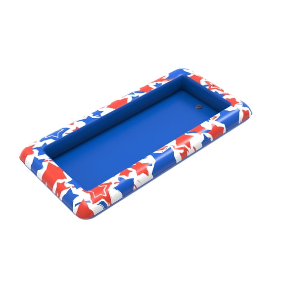 Koolwaves Patriotic Inflatable Ice Tray Buffet Pool Float and Hand Pump, 53" Long, Ages 8 & up