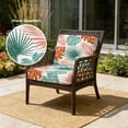 thumbnail image 2 of Outdoor Patio Cushion Covers 4 Pack Summer Palm Leaf Patio Chair Cushion Covers with Ties and Zipper Waterproof Outdoor Seat Cushion Covers for Patio Furniture 24"x24", 2 of 9