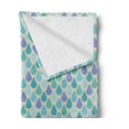 thumbnail image 2 of Teal Soft Flannel Fleece Throw Blanket, Colorful Water Droplets Rain Themed Image Natural World in Abstract Manner, Cozy Plush for Indoor and Outdoor Use, 60" x 80", Aqua Teal Lavender, by Ambesonne, 2 of 5
