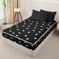 thumbnail image 2 of Erosebridal Sweet White Heart Zipper Twin Comforter Sets with Fitted Sheet and 2 Pillowcases,Tiny Dot Plain Solid Backdrop Zipper Bedding Set For Girls,Polkadot Reversible,4 Pieces, 2 of 7