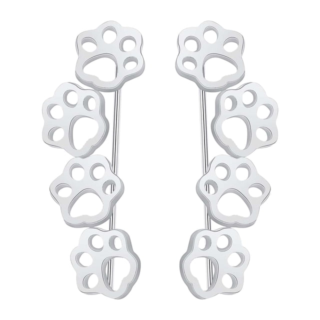 Bonitos pendientes con estampado de pata, pendientes de tuerca, pendientes femeninos con personalidad, adorno de regalo para el día Wmkox8yi sjalhkljlk226